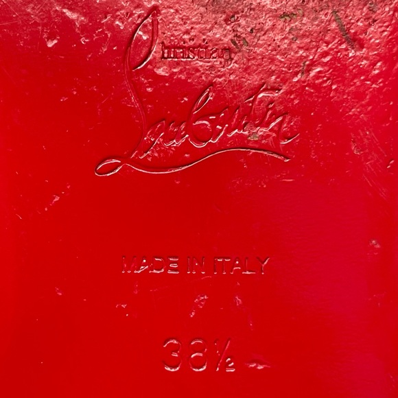 CHRISTIAN LOUBOUTIN Marilla Flats Woven Leather Slides Sandals Red Soles 38.5 - Picture 14 of 15